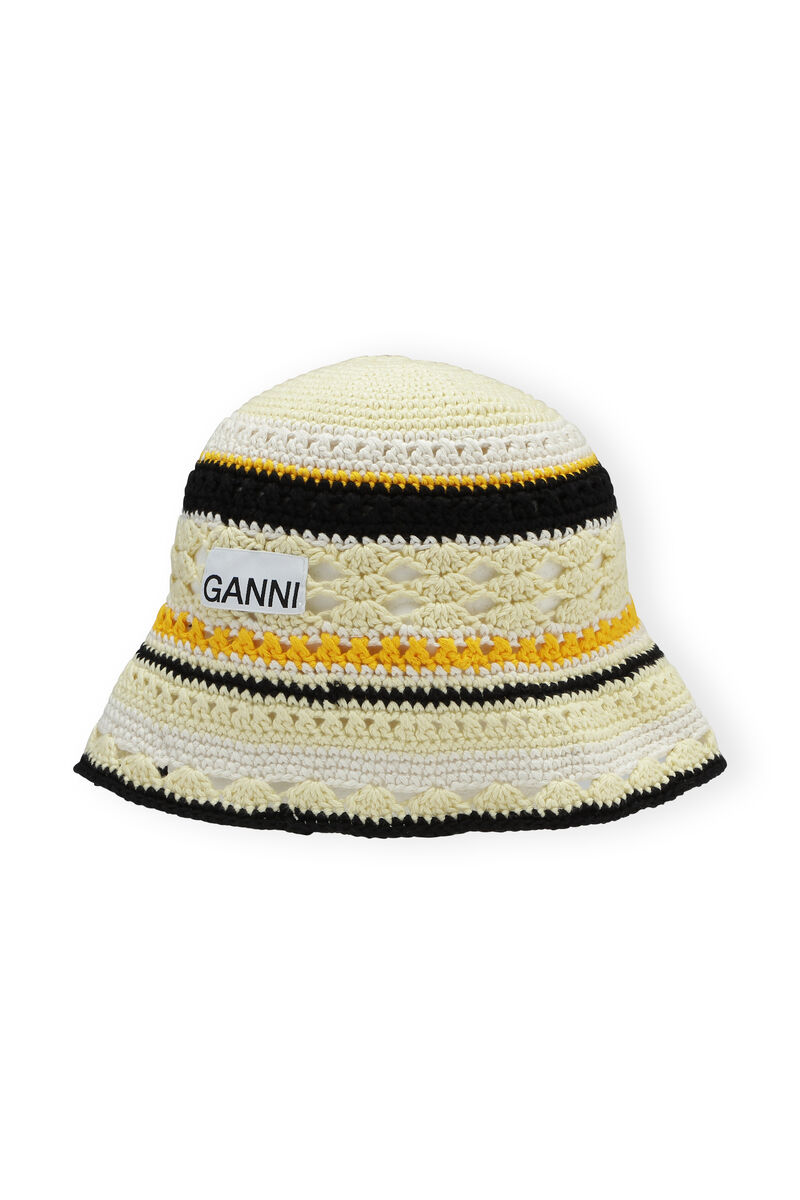 Bucket Hat, Cotton, in colour Flan - 1 - GANNI